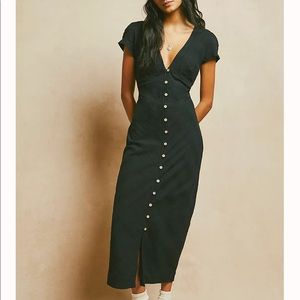 Free People “New In Town Midi” Dress — Size XS